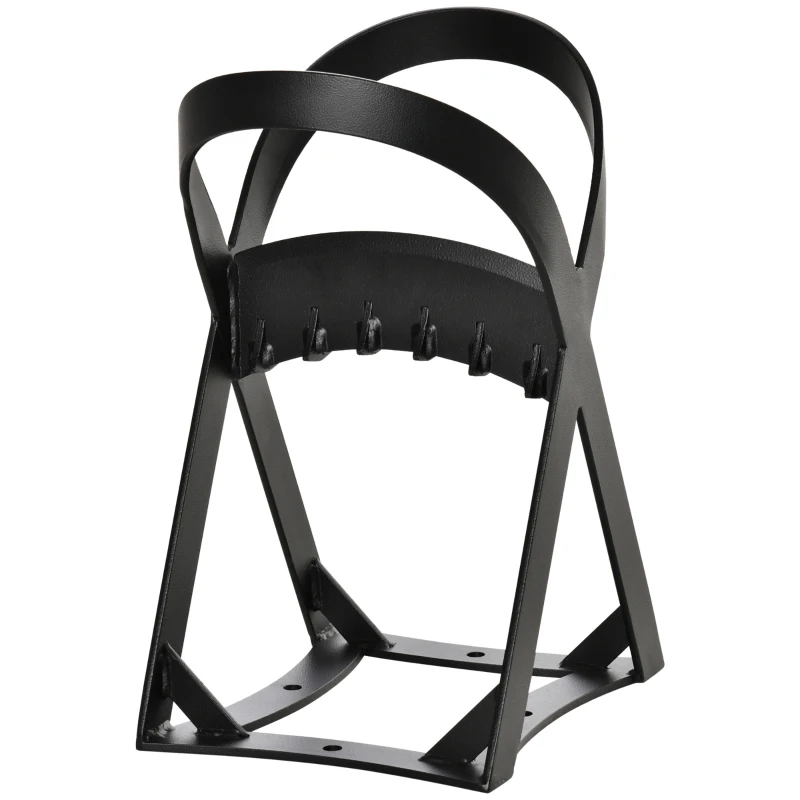 Outsunny Wood Splitter, Firewood Kindling Splitter for 8.75" Diameter Wood with Carbon Steel Wedge, Indoor/Outdoor Use for Bonfires or Camping Trips, Black