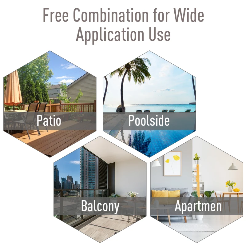 Outsunny Set of 2 Outdoor Folding Chairs, Stackable Patio Dining Chairs with Armrests, Metal Frame, Gray