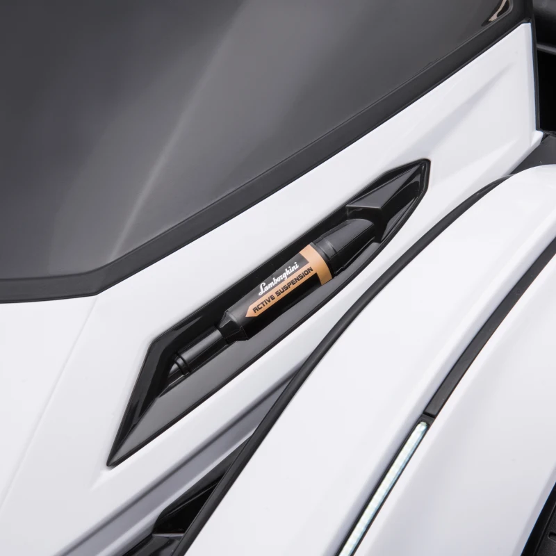 Aosom Kids Ride On Sports Car, 12V Battery Powered Electric Toy w/ Parent Remote Control, Horn, Music & LED Headlights Taillights for 3-6 Years Old White