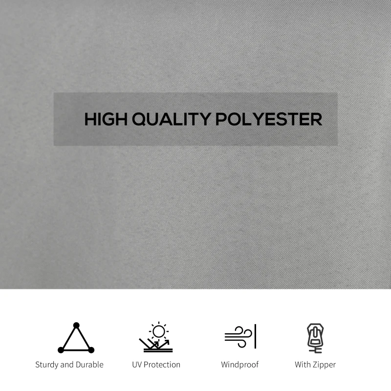 Outsunny Replacement Gazebo Curtains with Zipper, 4-Panel Universal Gazebo Privacy Sidewall for Most 10' x 13' Gazebo Canopy Pavillion, Hooks/C-Rings Included, Grey