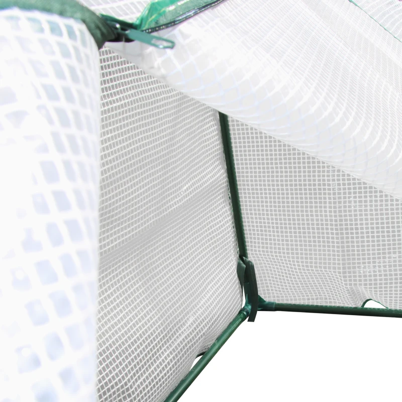 Outsunny 71" x 17" x 24" Mini Greenhouse Portable Hot House for Plants with Zipper Design for Outdoor, Indoor, Garden, White
