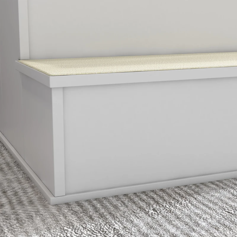 PawHut Dog Steps Pet Stairs for Bed Cat Ladder for Couch with Non-Slip Carpet, 15.7" x 23.2" x 21.3", White