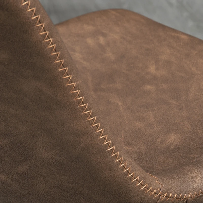 HOMCOM Adjustable Counter Height Bar Stools Set of 2, 360° Swivel Kitchen Counter Stools Dining Chairs with Backs, Vintage Leather, Brown