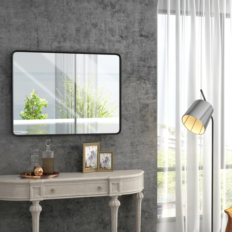 HOMCOM 36 x 24 Wall-Mounted Living Room Rectangle Mirror