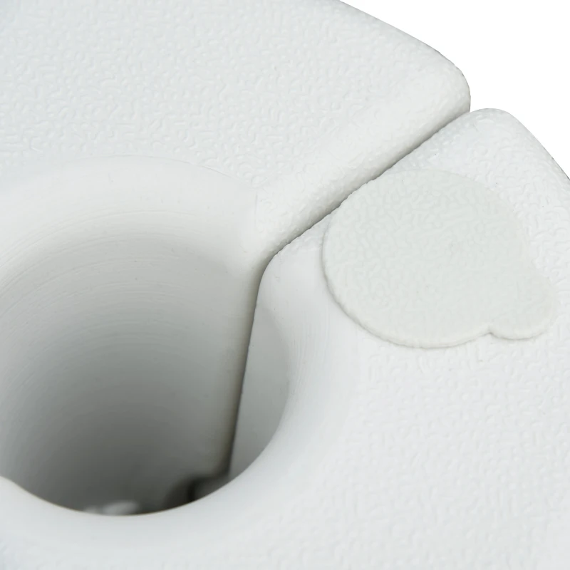 Outsunny 4pcs Outdoor Canopy Tent Leg Weight Base Plate Anchors Marquee Water Sand Filled Plastic White