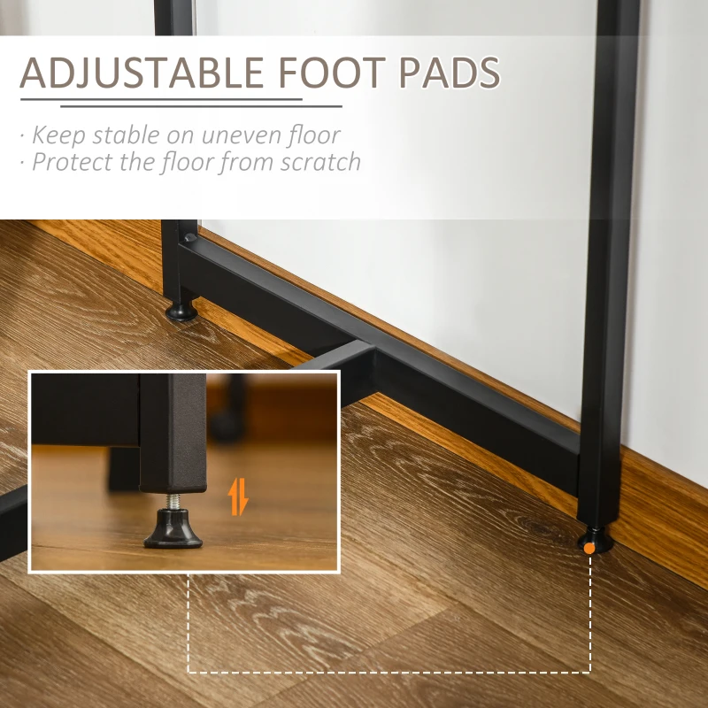 HOMCOM 3 Piece Industrial Dining Table Set, Counter Height Bar Table & Stools Set with Storage Shelf, Rustic Brown/Black