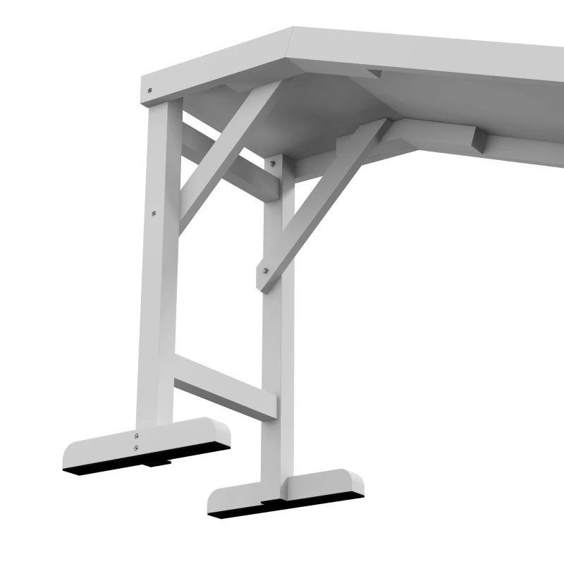 PawHut Pet Ramp, Dog Bed Steps with Non-slip Carpet, Top Platform, 74" x 16" x 25", White