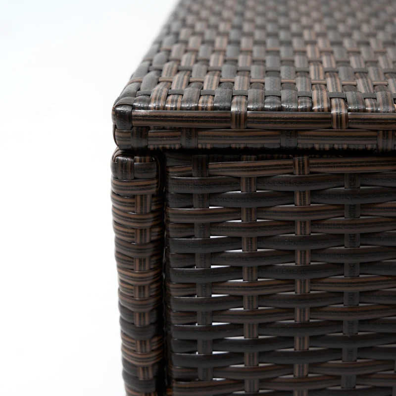 Outsunny 2 Reclining Chaise Lounge Chairs, Rolling Outdoor Chairs with Cushion, Pillow, Headrest, Armrests, and Wheels, Dark Blue