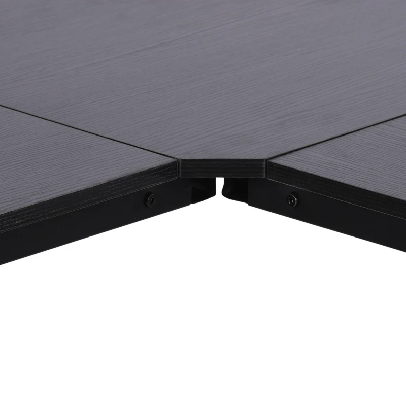 HOMCOM L Shaped Desk, 59" x 59" Computer Corner Desk, Home Office Gaming Desk, Study Writing Workstation, Black