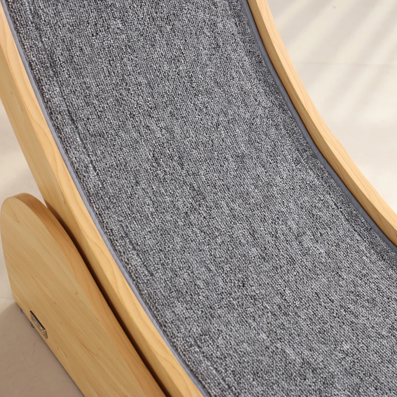 PawHut 39" Cat Exercise Wheel with Natural Wood Grain