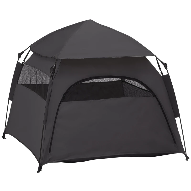 PawHut Pop Up Dog Tent for Extra Large and Large Dogs with Carry Bag, for Beach, Backyard, Home, Dark Gray