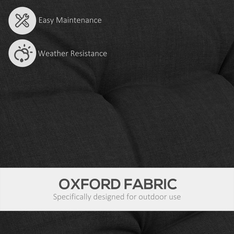 Outsunny Outdoor Folding Lawn Chair, Foldable Chair with Cushion, Armrest and Steel Frame for Poolside, Deck, Backyard