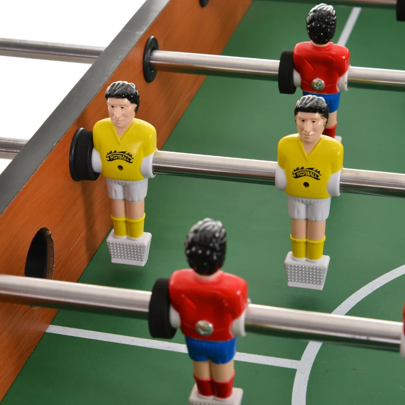 Soozier Foosball Table, 48" Wooden Soccer Game Table, with 8 Rods, 2 Balls Suit for 4 Players for Arcades, Pub, Game Room