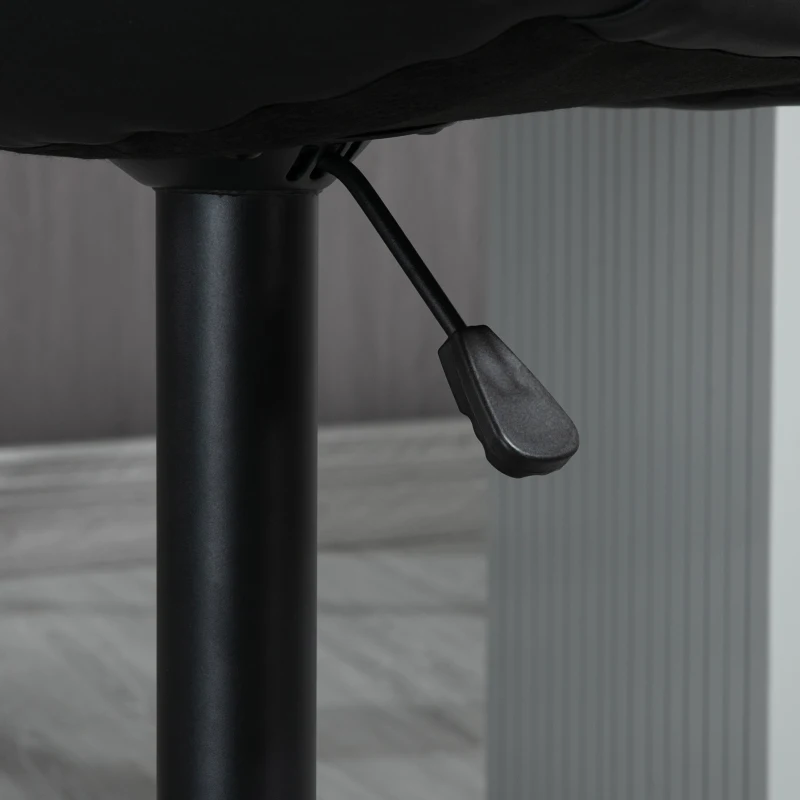 HOMCOM Adjustable Counter Height Bar Stools Set of 2, 360° Swivel Kitchen Counter Stools Dining Chairs with Backs, Vintage Leather, Retro Grey