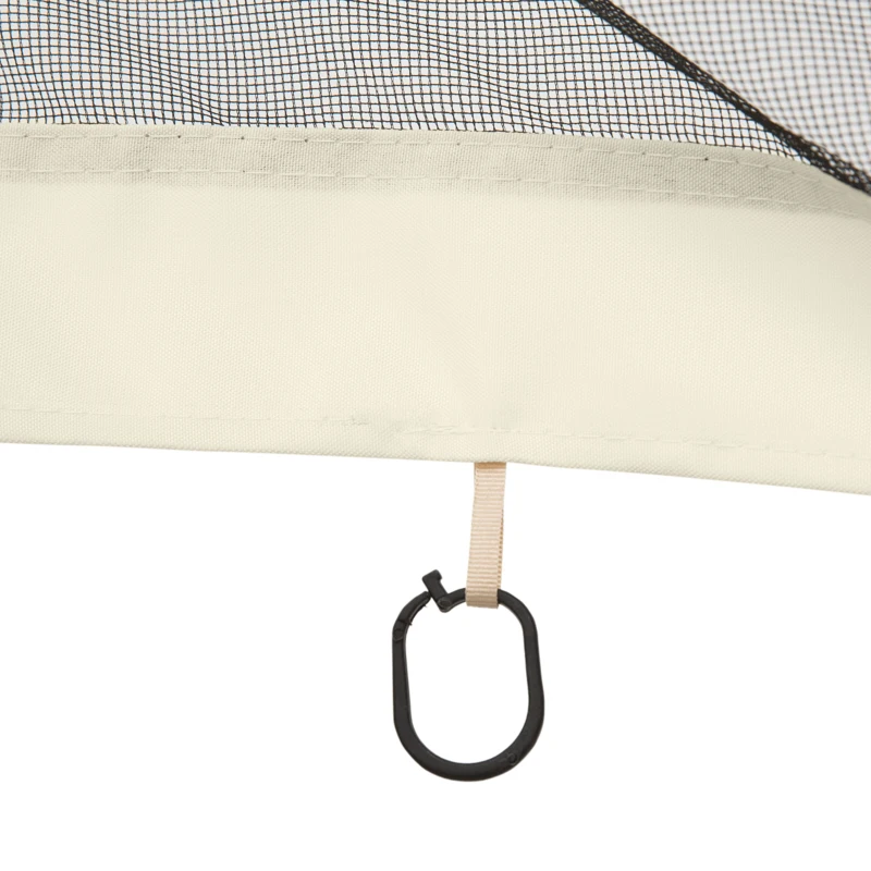 Outsunny Replacement Mosquito Netting for Gazebo 13' x 13' Black Screen Walls for Canopy with Zippers for Parties and Outdoor Activities, Cream White