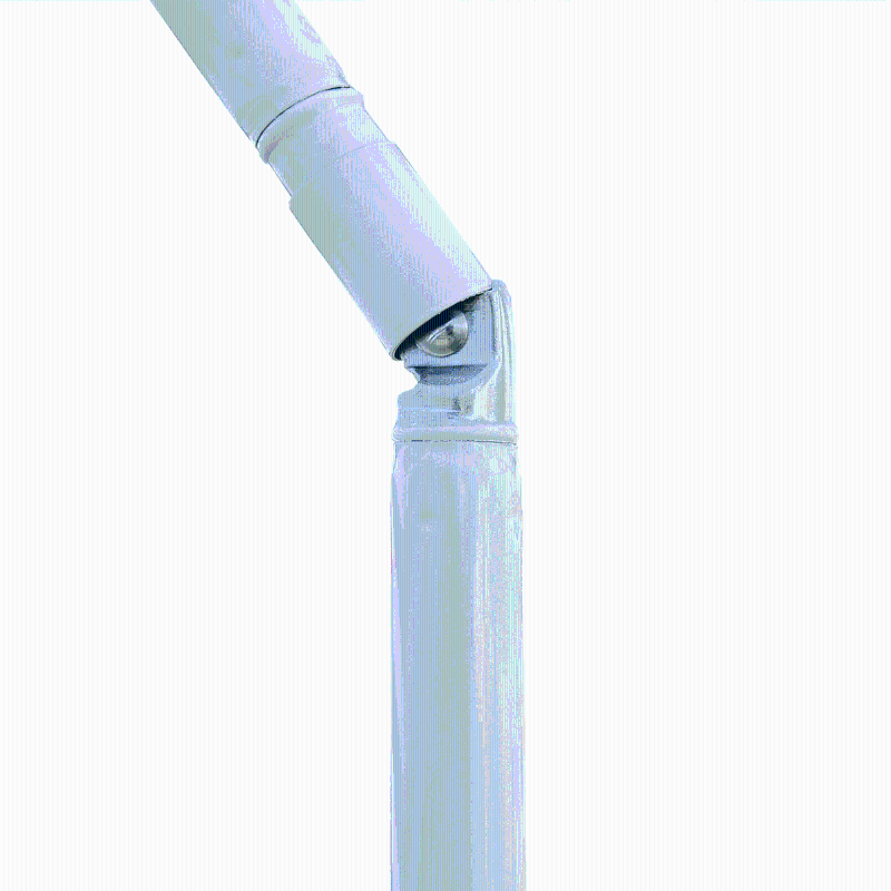 Outsunny 6FT Round Beach Umbrella with Tilt Mechanism, Outdoor UV Protection Sun Shaded Canopy with Push Button, Striped Green