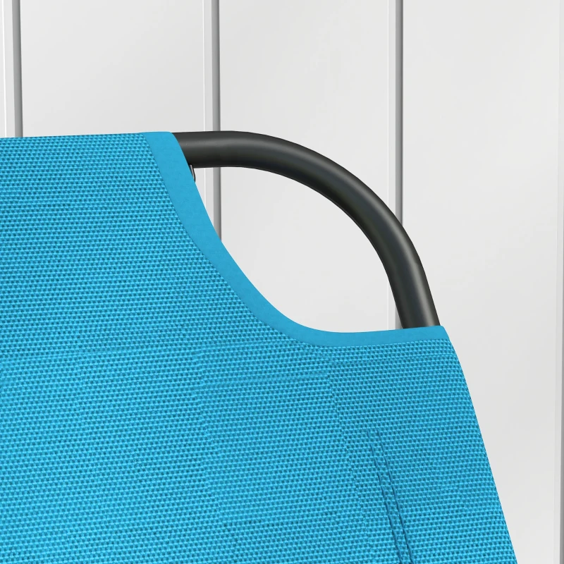 Outsunny Garden Rocking Chair Outdoor Indoor for Patio, Balcony, Porch, Light Blue