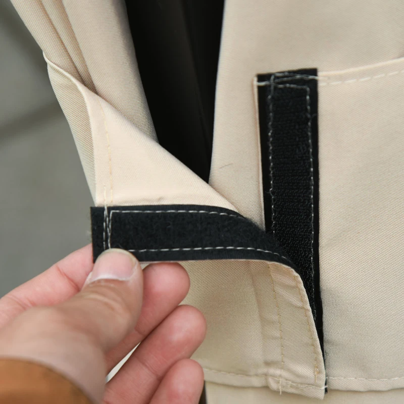 Outsunny 10' x 13' Universal Gazebo Sidewall Set with 4 Panels, Hooks/C-Rings Included for Pergolas & Cabanas, Beige