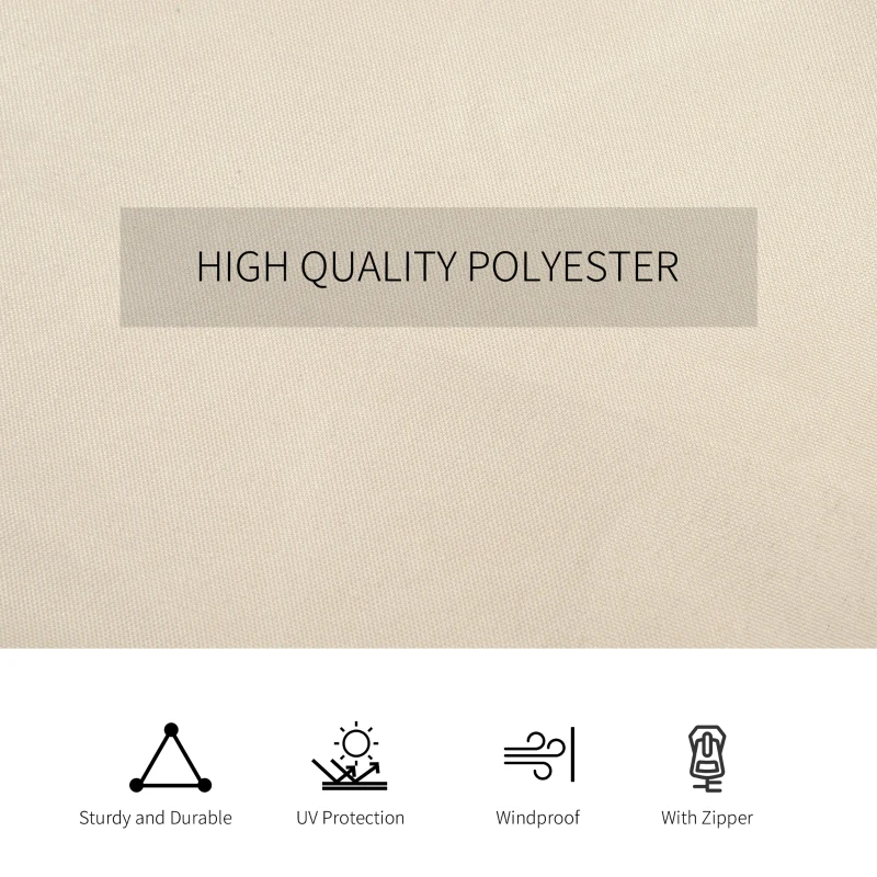 Outsunny 10' x 13' Universal Gazebo Sidewall Set with 4 Panels, Hooks/C-Rings Included for Pergolas & Cabanas, Beige