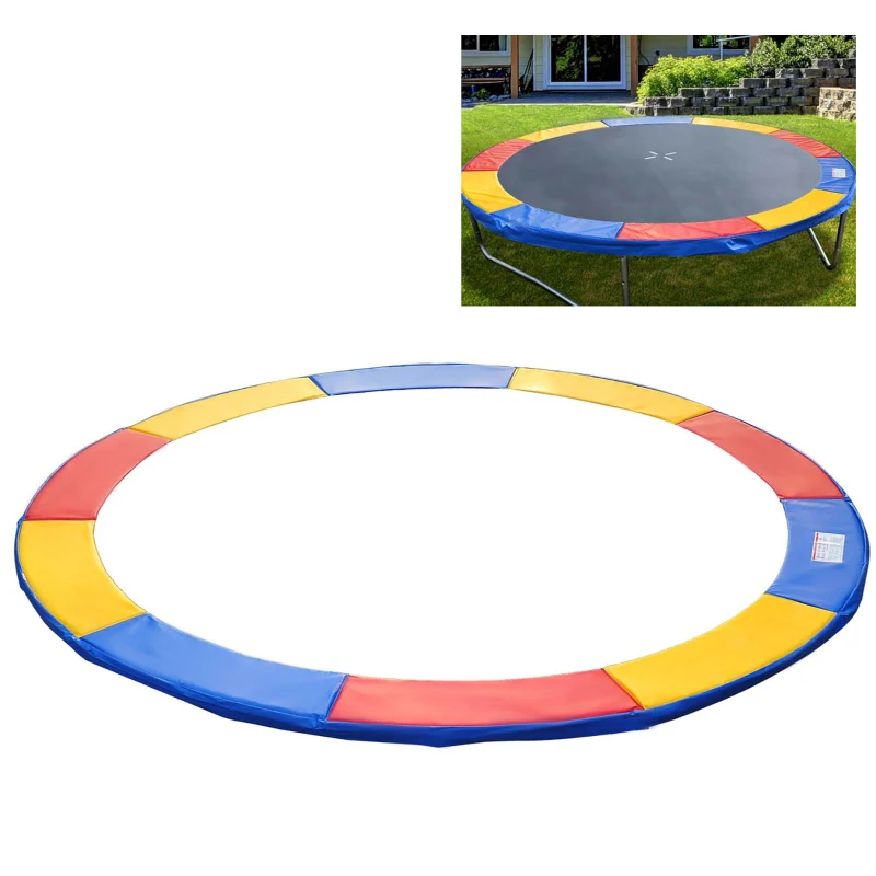 HOMCOM ⌀8ft Trampoline Pad ⌀96" Spring Safety Replacement Gym Bounce Jump Cover EPE Foam Colorful