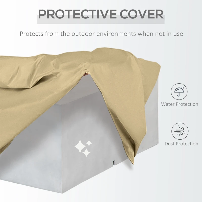 Outsunny 36" Firepit Table for Outside, 50,000 BTU Large Rectangular Stone Gas Firepit with Lava Rocks & Rain Cover, Fits 20lb Tank, Gray