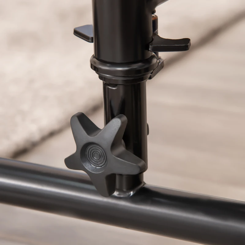 HOMCOM Knee Scooter, Foldable Steerable Knee Walker with Dual Braking System, Basket, 8" Wheels, Height Adjustable Leg Rest and Handles, Crutch Alternative for Foot Injuries, Black