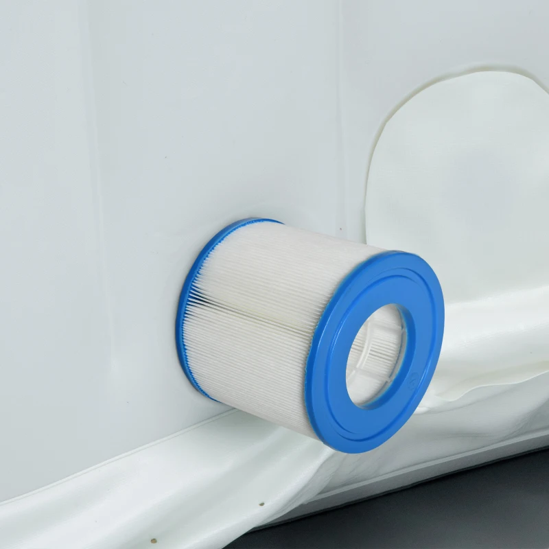 Outsunny 6 Pack Pump Filter Cartridges Replacement for Spa Pools and Hot Tub, Inflatable Swimming Pool Cleaning