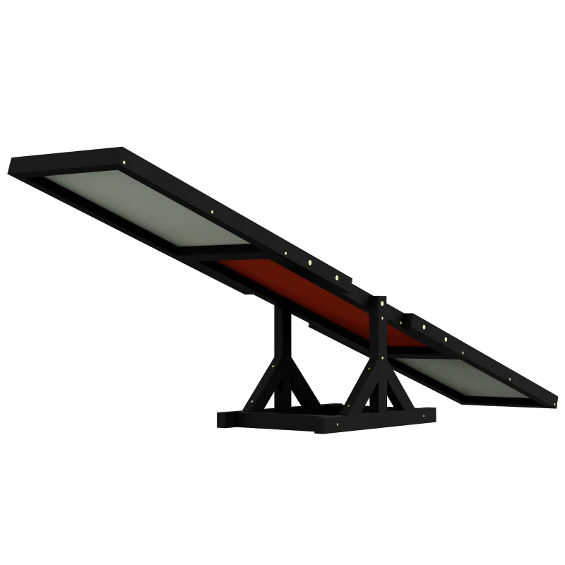 PawHut Wood Pet Seesaw, Dog Agility Training Equipment for Obedience Training, Weather Resistant, Black