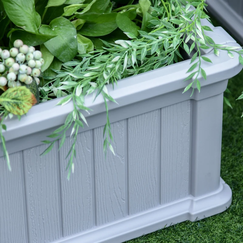 Outsunny 48" x 24" x 12" Raise Garden Bed, Planter Box, Above Ground Garden for Flowers, Herb, Vegetables with Easy Assembly, Gray