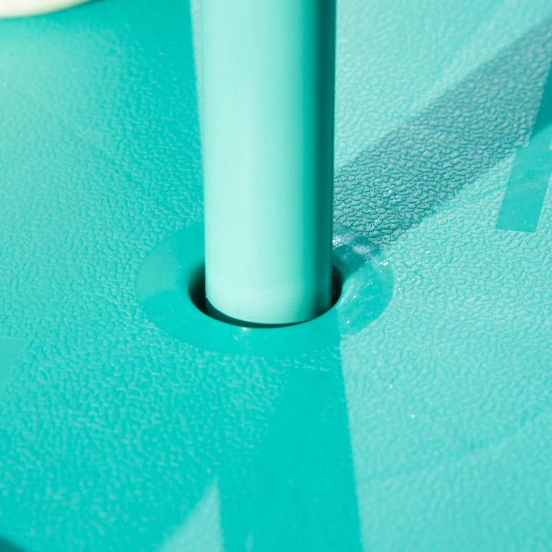 Outsunny Kids Table and Chair Set, Outdoor Folding Garden Furniture, Picnic Table for Patio Backyard, with Removable & Height Adjustable Sun Umbrella, Aged 3-6 Years Old,White