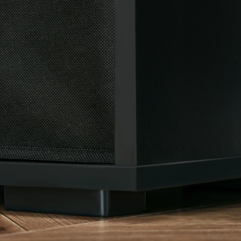 HOMCOM Convertible L-Shaped Computer Desk, Corner Table wth 3 Fabric Storage Boxes, Retractable Home Office Desk, Black