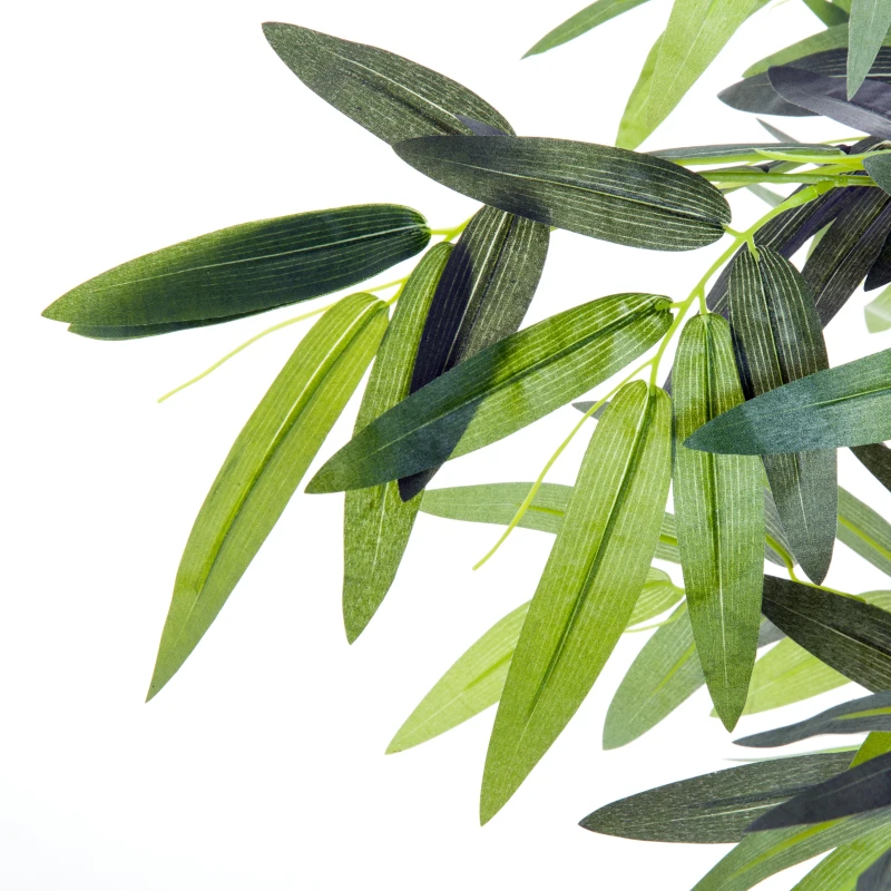 Outsunny 6FT Artificial Bamboo Tree Fake Decorative Plant with Nursery Pot for Indoor Décor