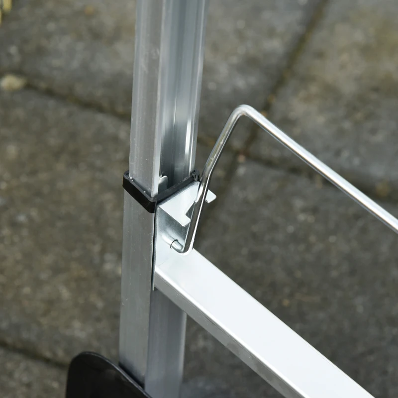 DURHAND Folding Hand Trucks, Aluminum Alloy Dolly Cart with Telescoping Handle and EVA Wheels, 198lbs Capacity for Home Moving and Travel