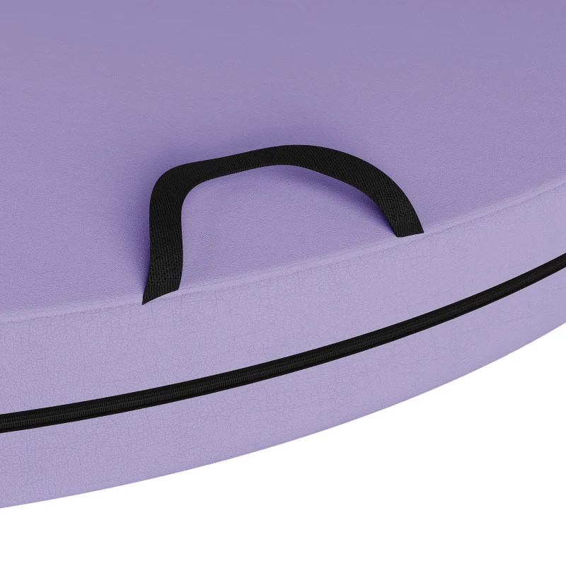 Soozier Foldable Crash Mat, Pole Padding with Carrying Handles and EPE Foam for Dance Training and Exercise, Purple