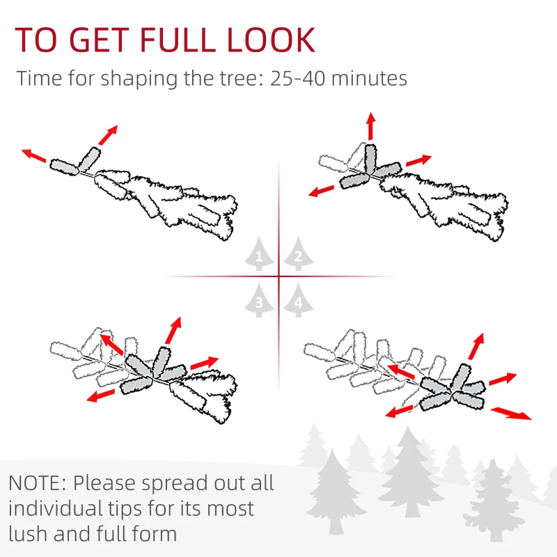 HOMCOM 6ft Flocked Christmas Tree, Pencil Christmas Tree with Realistic Branch Tips, Folding Metal Stand, Blue