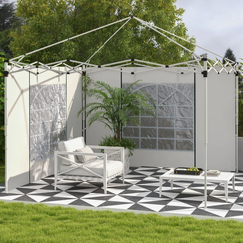 Outsunny 2PCS Instant Canopy Sidewalls, Canopy Walls Replacement, for 10' x 10' or 10' x 20' Pop Up Canopy