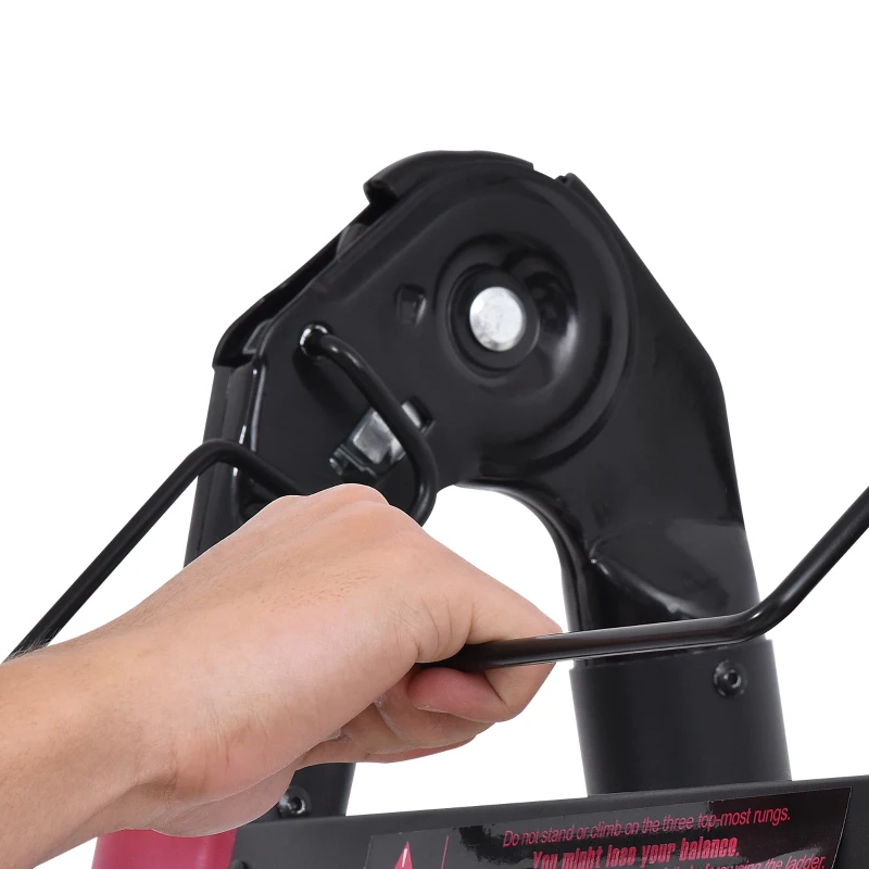 HOMCOM 12ft Aluminium Telescopic Extension Ladder, Heavy Duty Extendable Telescoping Ladder with Locking Mechanism, Non-slip Feet 330 Pound Capacity, EN131 Standard, Black