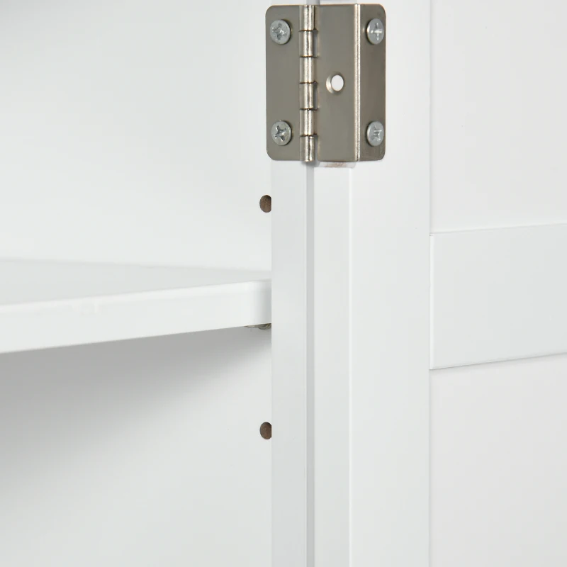 kleankin Bathroom Cabinet, Medicine Cabinet, Over Toilet Storage Cabinet with Adjustable Shelves for Entryway, White