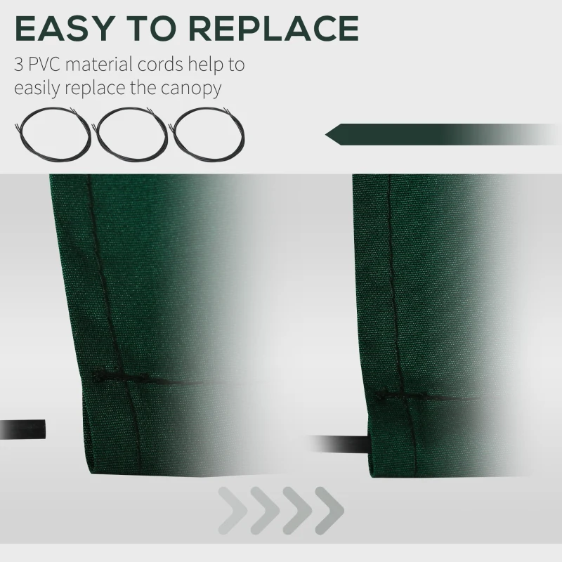 Outsunny Retractable Awning Fabric Replacement for 13' x 8' 840-151, Green