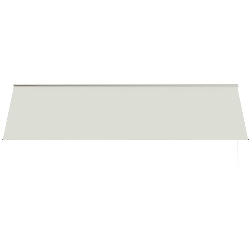 Outsunny 13' x 4' Retractable Awning, Garden Awnings for Doors and Windows with Easy Chain Operation and UV30+ Fabric, Sun Canopies for Patio, Deck, Balcony, and Yard, Beige