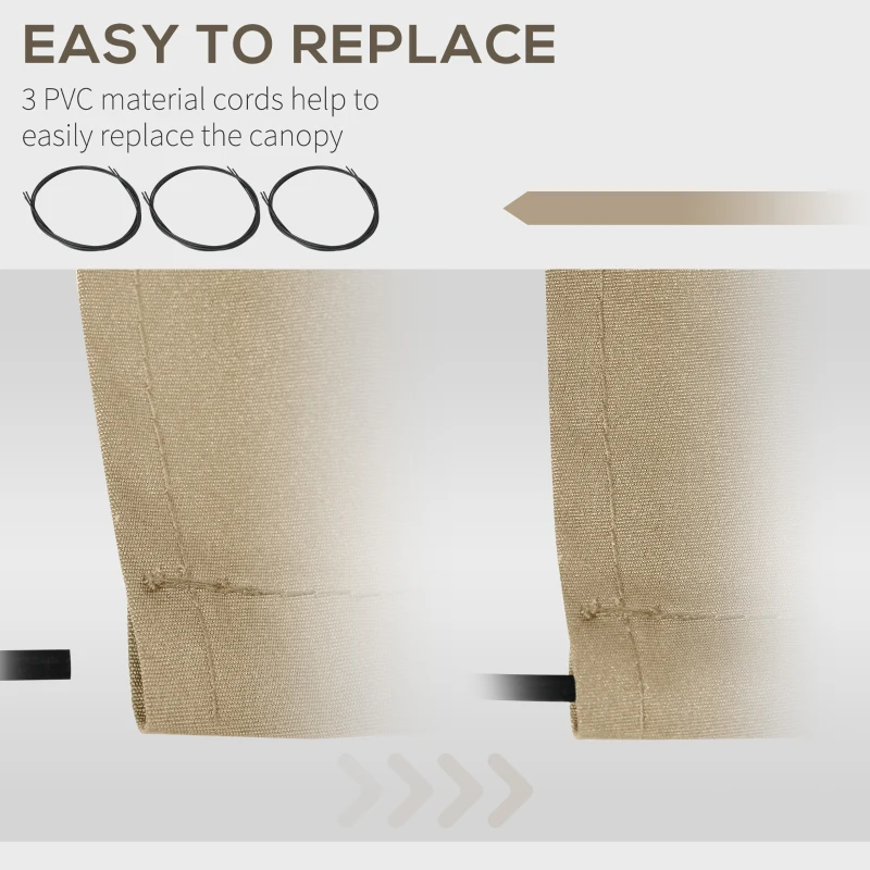 Outsunny Retractable Awning Fabric Replacement for 13' x 8' 840-151, Beige