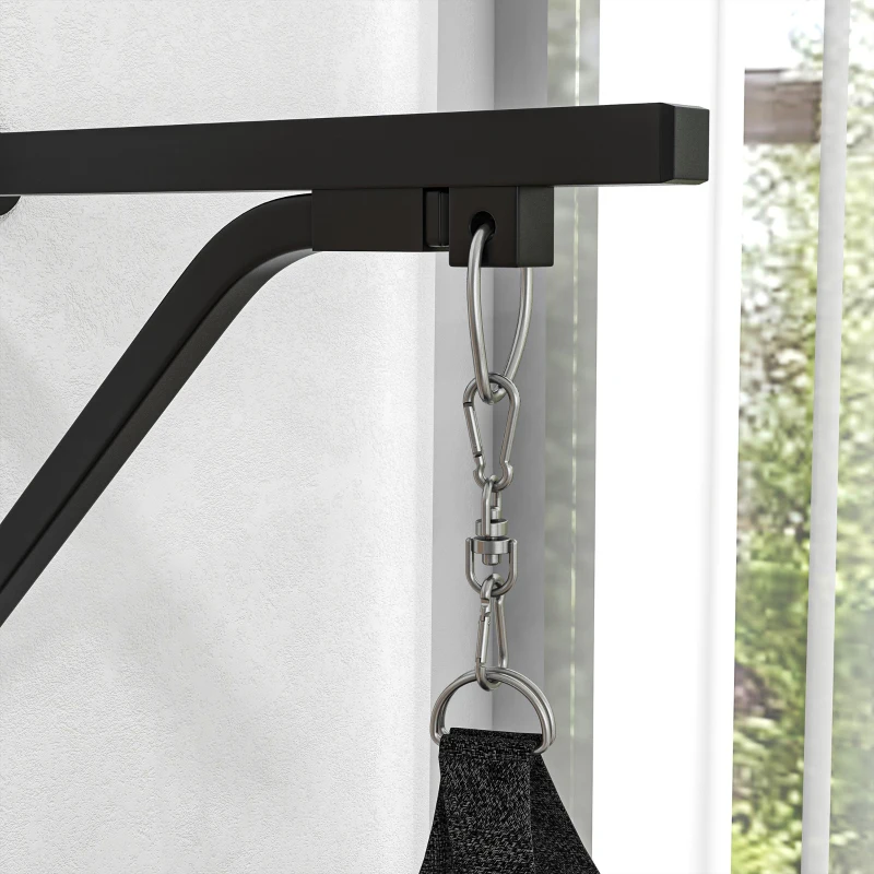 Soozier Heavy Bag Wall Mount Set, Unfilled Punching Bag Hanger with Boxing Gloves for Muay Thai and MMA Training