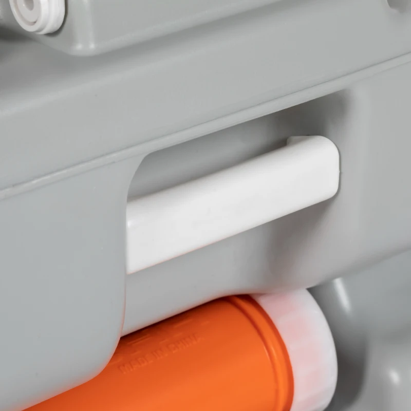 Outsunny Porta Potty, 5.8 Gallon Portable Toilet with Level Indicator and Anti-Leak Pump for Camping, Boating, Hiking, Travel, RV