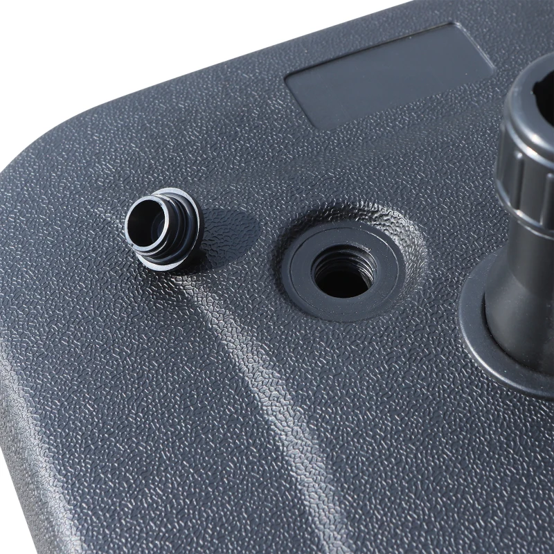 Outsunny Market Patio Umbrella Base Outdoor Parasol Holder Water or Sand Self-Filled Black