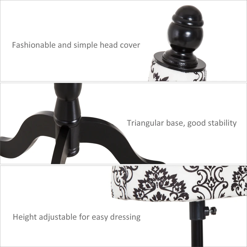 HOMCOM Adjustable Female Dress Form Fashion Mannequin Torso Clothes Display Dressmaker Stand with Base
