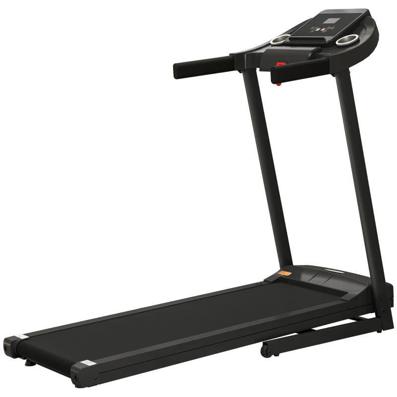 Soozier Folding Treadmill 1.5HP 7.45 MPH Max Speed Electric Motorised Running Jogging Walking Machine w/ 12 Preset Programs and LED Display for Home Gym Indoor Fitness Black