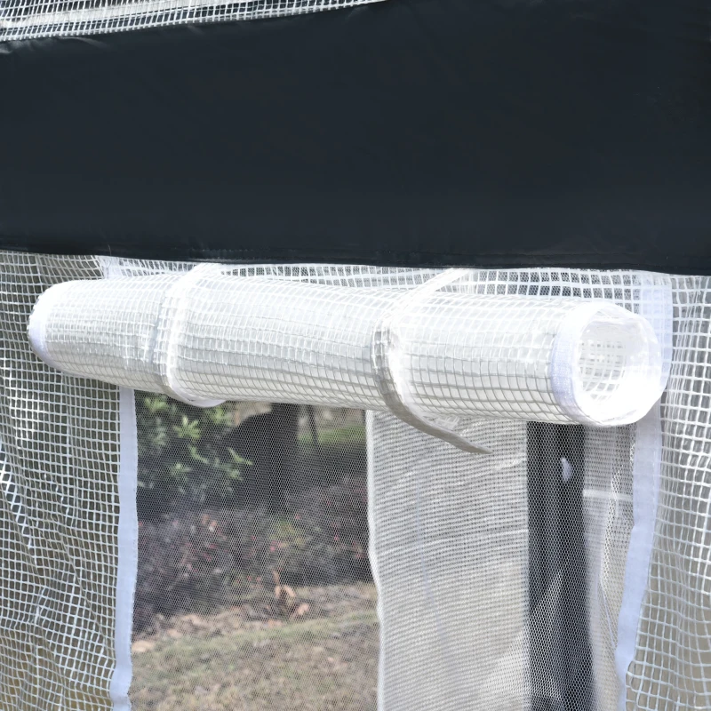 Outsunny 6.6' x 10' x 7' Heavy Duty Walk-In Greenhouse Vegetable Seed Growth Tent Outdoor Plant Growing Tunnel Warm House Flower Shed Backyard White