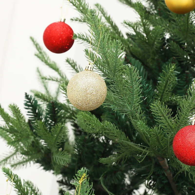 HOMCOM 9 ft Artificial Christmas Tree, Prelit Christmas Tree with 300 LED Lights, 1939 Branch Tips and Wide Metal Base, Green