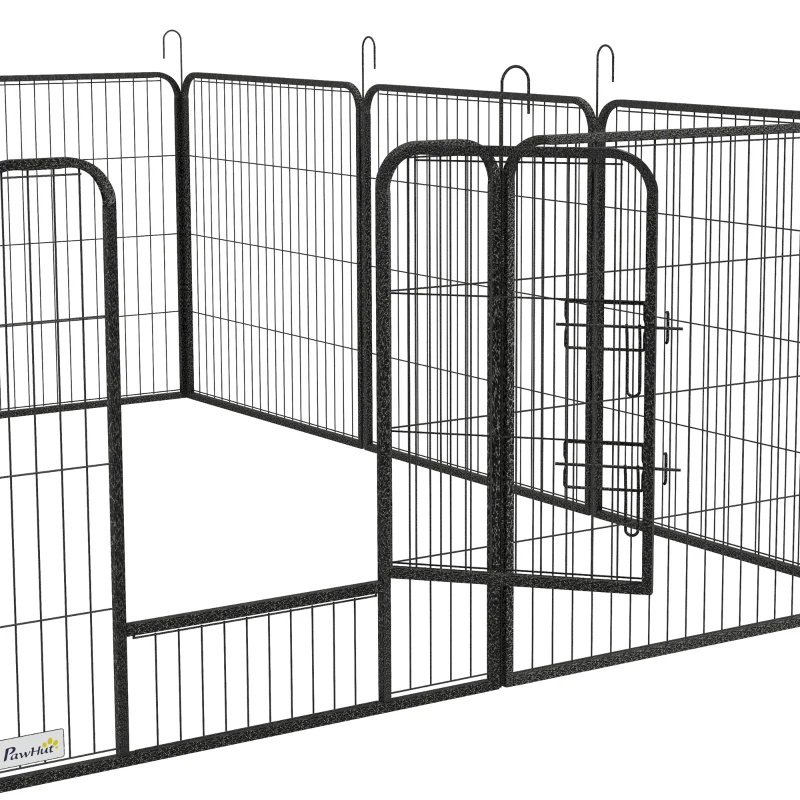 PawHut Dog Pen with Gate, 12 Panels Puppy Playpen, Dog Fence, 31.5"H