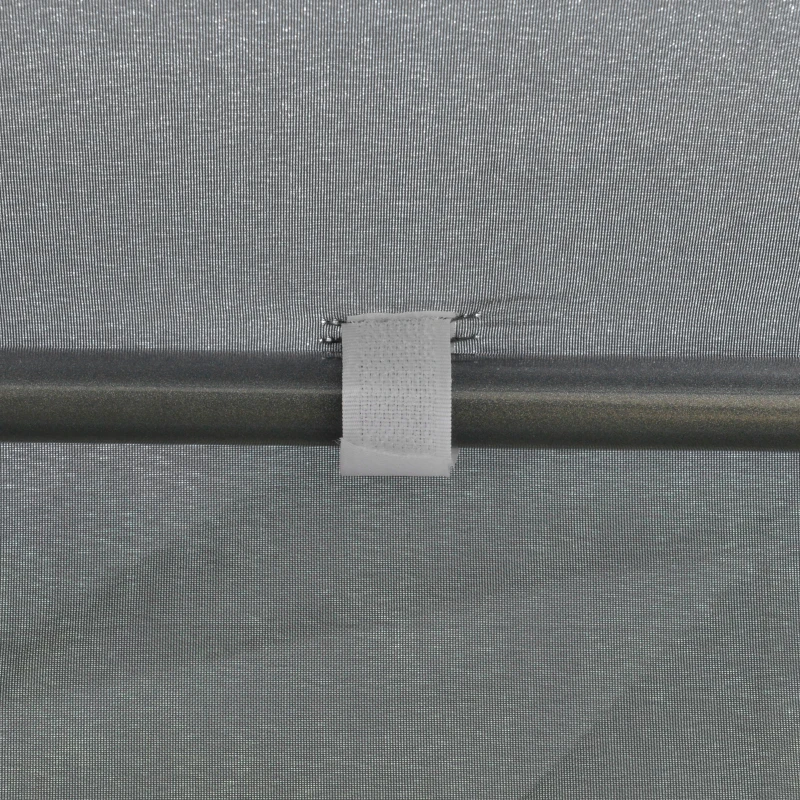 Outsunny Φ13' Hexagon Party Tent Patio Gazebo Outdoor Activity Event Canopy Quick Sun Shelter Pavilion with Netting Mesh Sidewall Dark Grey